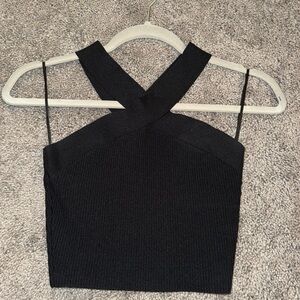 Aritzia babaton crisscross sculpt knit tank cropped
